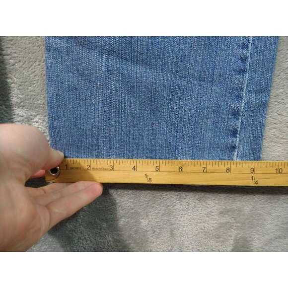 Levis 524 Jeans Womens 15 Blue Denim Too Superlow Bootcut Cowgirl Western Boho - Picture 6 of 9